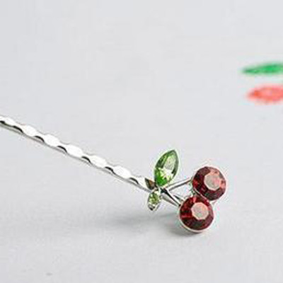 Free Shipping Cherry Corrugated Hairpin