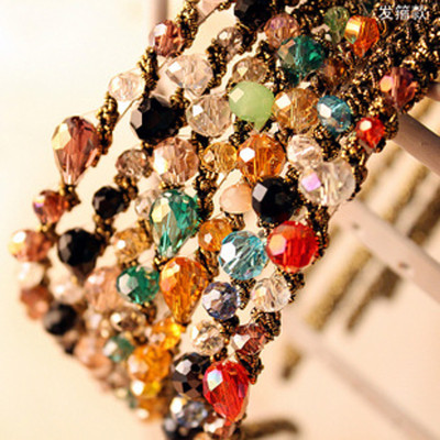 Free Shipping Collision Color Colorful The Irregular Crystal Gold Wire Hairpin
