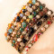 Free Shipping Collision Color Colorful The Irregular Crystal Gold Wire Hairpin