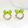 [Free Shipping] Jewelry Wholesale Candy Color Sweet Butterfly The Complex Earrings