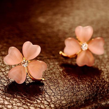 [Free Shipping] Hot Wholesale Jewelry Fashion Fresh Clover Opal Earrings