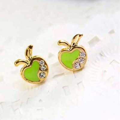 [Free Shipping] Candy Colored Sweet Apple Earrings