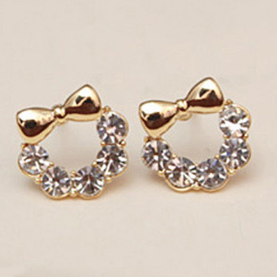 [Free Shipping] Imported Jewelry New Cute Bow Female Earrings