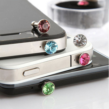 Free shipping Apple iphone4 4s ipad phone flash the diamond headset dust plug 8g