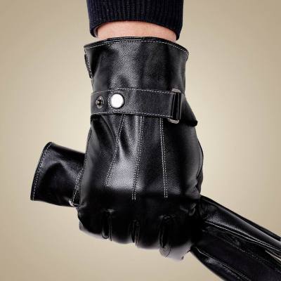 Free Shipping Men 's Goatskin Leather Gloves