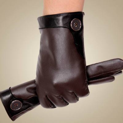 Free Shipping Quality Goatskin men's Leather Gloves
