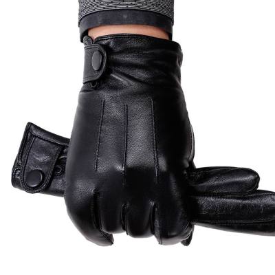 Free Shipping Men's High-end Imported Goatskin Leather Gloves