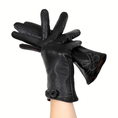 Free Shipping Ladies Warm Leather Gloves