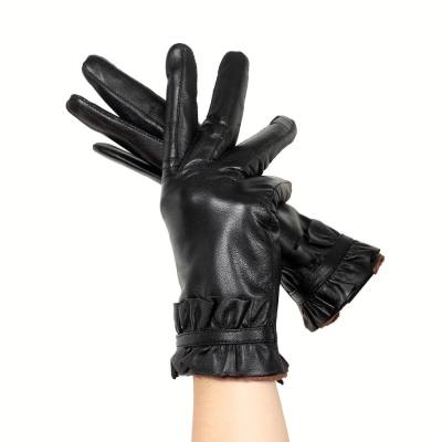 Free Shipping Female Leather Fashion Gloves