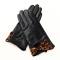 Free Shipping Ms. Leopard Bow Goatskin Gloves