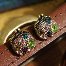 [ Free Shipping]  Jewelry New Fashion Retro Antique Small Purse Diamond Earrings