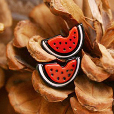 [ Free Shipping]  Jewelry 2012 Hot New Fresh And Sweet Cartoon Watermelon Earrings