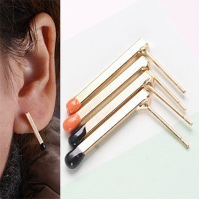 [ Free Shipping]  Jewelry Wholesale Fashion Simple Creative Personality Matches Earrings