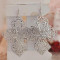 [ Free Shipping ] Jewelry Wholesale European And American Retro Hollow Leaves Korean Version Of Bohemian Pierced Earrings
