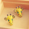 [ Free Shipping ] Jewelry Wholesale New Hot European And American Retro Cute Giraffe Limited Edition Female Earrings
