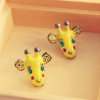 [ Free Shipping ] Jewelry Wholesale New Hot European And American Retro Cute Giraffe Limited Edition Female Earrings