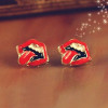 [ Free Shipping ] Wholesale Jewelry  Stylish Rolling Stones Rock The Flaming Lips Lisper Earrings