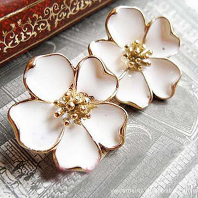 [ Free Shipping ] Jewelry Wholesale Stylish Super Jasmine Flowers Earrings