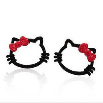 [ Free Shipping ] Jewelry Wholesale New Special Hollow Cute Cat Bow Earrings