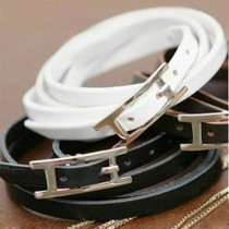 [Free Shipping]The HL12201 Korea jewelry multilayer leather strap styling multiturn the the leather cool bracelet female 7g