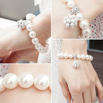 [Free Shipping]HL00201 Korean jewelry bracelet the wild pearl ball bracelet special section burst models 16g