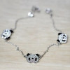 [Free Shipping]HL02201 Korea exquisite jewelry wholesale lovely delicate red panda bracelet over drilling 2012 new 4g