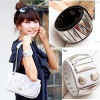 [Free Shipping]HL15201 Korean fashion personality the new Hand oranges cortex wide bracelet 30g