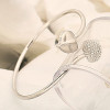 [Free Shipping]The HL03001 Korean jewelry wholesale wind minimalist women's diamond double peach heart love Bangles 12g