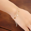 [Free Shipping]HL01601 Korean Jewelry 2012 new simple and stylish compact sequins pentacle bracelet female 2g