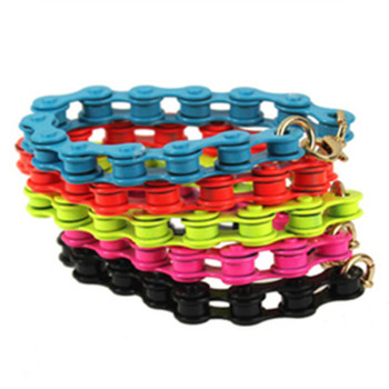 [Free Shipping]HL02301 European and American jewelry friends wind metal bicycle chain car chain fluorescent bracelet bracelets 47g