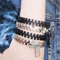 [Free Shipping]HL19701 European and American retro punk style exaggerated personality the zipper bracelet bracelet female 38g