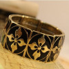 [Free Shipping]HL01001 European and American jewelry retro square piece of four-leaf flower elastic bangle bracelet 45g