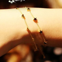 [Free Shipping]HL15501 European and American jewelry retro pentagram love simple delicate bracelet 7g