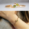 [Free Shipping]HL09901 love ornaments the Ji happiness Clover Bracelet gold-plated bracelet European and American retro ornaments female models 13g