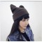 Knit Cap Cute Angle Wool Devil Horns To Orecchiette Knitted Wool Hat