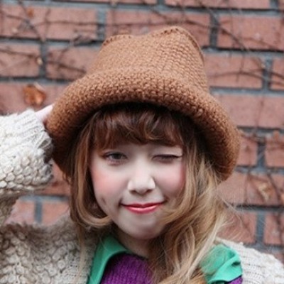 New Special Chic Fisherman Models Knitted Wool Cap Bucket Wool Fisherman Hat