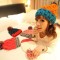 Knitted Wool Hit Color Wild Sphere Diamond-shaped Ball Hat