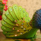 Sri Lankan blue peacock ornaments / resin ornaments peacock wagging tail / craft gift factory genuine direct selling