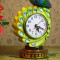 Smart peacocks resin clock / the household watches / desktop decoration / craft gifts Christmas gift factory direct supply