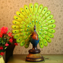 The Peacock opening screen resin ornaments / desktop ornaments / craft gifts Christmas Gift Factory Outlet