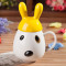 Long-eared Rabbit Cartoon Ceramic Mug Cup Four-color Optional