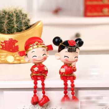 Bride and groom wedding doll ornaments / Ruilian wedding two-piece couple Christmas gifts