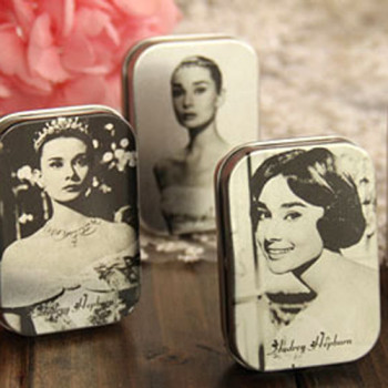 Audrey Hepburn The Iron Storage Rectangular Tin Classic Nostalgia Box
