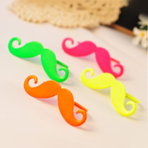[Free Shipping]M40099 European and American original single hot the small jewelry new fluorescent colors mustache double finger ring 11g