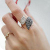 [Free Shipping]M40071 Korean jewelry color Rhinestone leaves the tide Nvjie ring 2012 new 10g