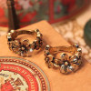 [Free Shipping]M40159 jewelry wholesale European and American retro nostalgia little daisy flowers Bronze Ring Ring 7g