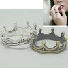 [Free Shipping]The M40045 Korean jewelry wholesale Distressed the retro crown Liang Ring Ring 4g