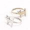 [Free Shipping]Ring Ring M40070 jewelry wholesale Korean version of the new hot cute little cat opening female 1g