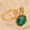 [Free Shipping]M40081 Jewelry wholesale navy blue full diamond gem diamond the delicate rabbit ring opening 3g