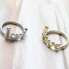 [Free Shipping]M40063 Korean jewelry wholesale retro LOVE letters ring ring unisex couple tables Ring